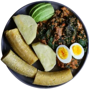 Ampesi - Yam, Plantain and Stew